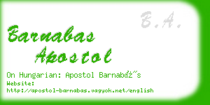 barnabas apostol business card